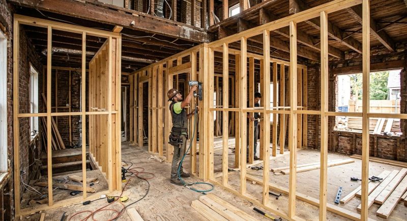 Interior Wall Framing in Wilmington, NC