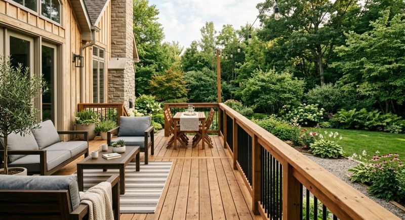 Redwood Deck Installation in Redmond, WA