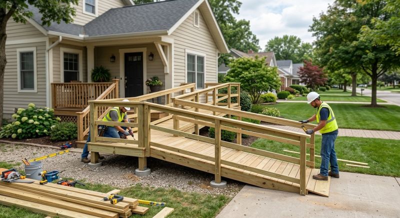 Wood Ramp Installation in Wilmington, NC